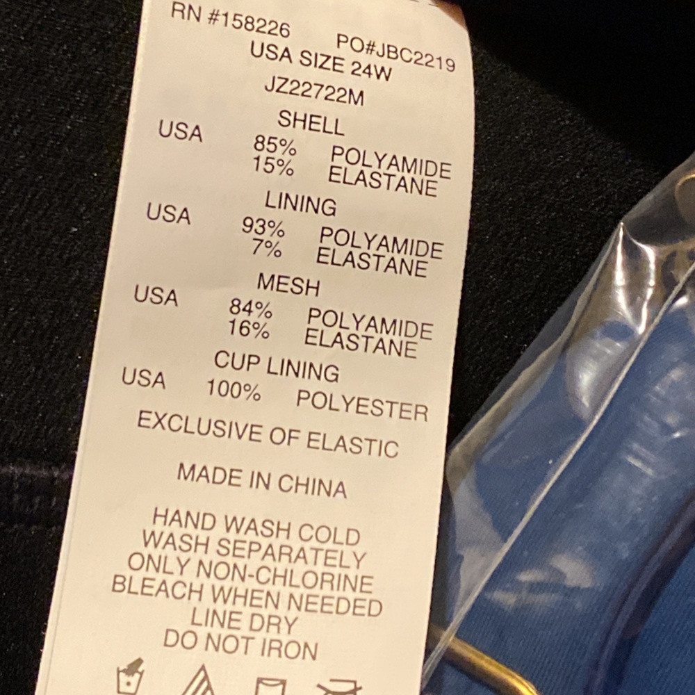 🚘NWT Jantzen one 1 pc swim suit swim dress TUMMY CONTROL padded 24W - Picture 12 of 16